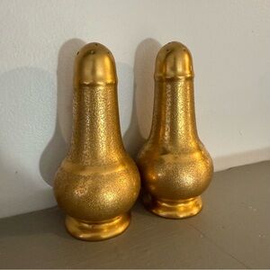 RARE Numbered Pickard Gold  Salt and Pepper Shakers Elegant Antique Beautiful
